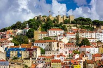 a group of people in a large city